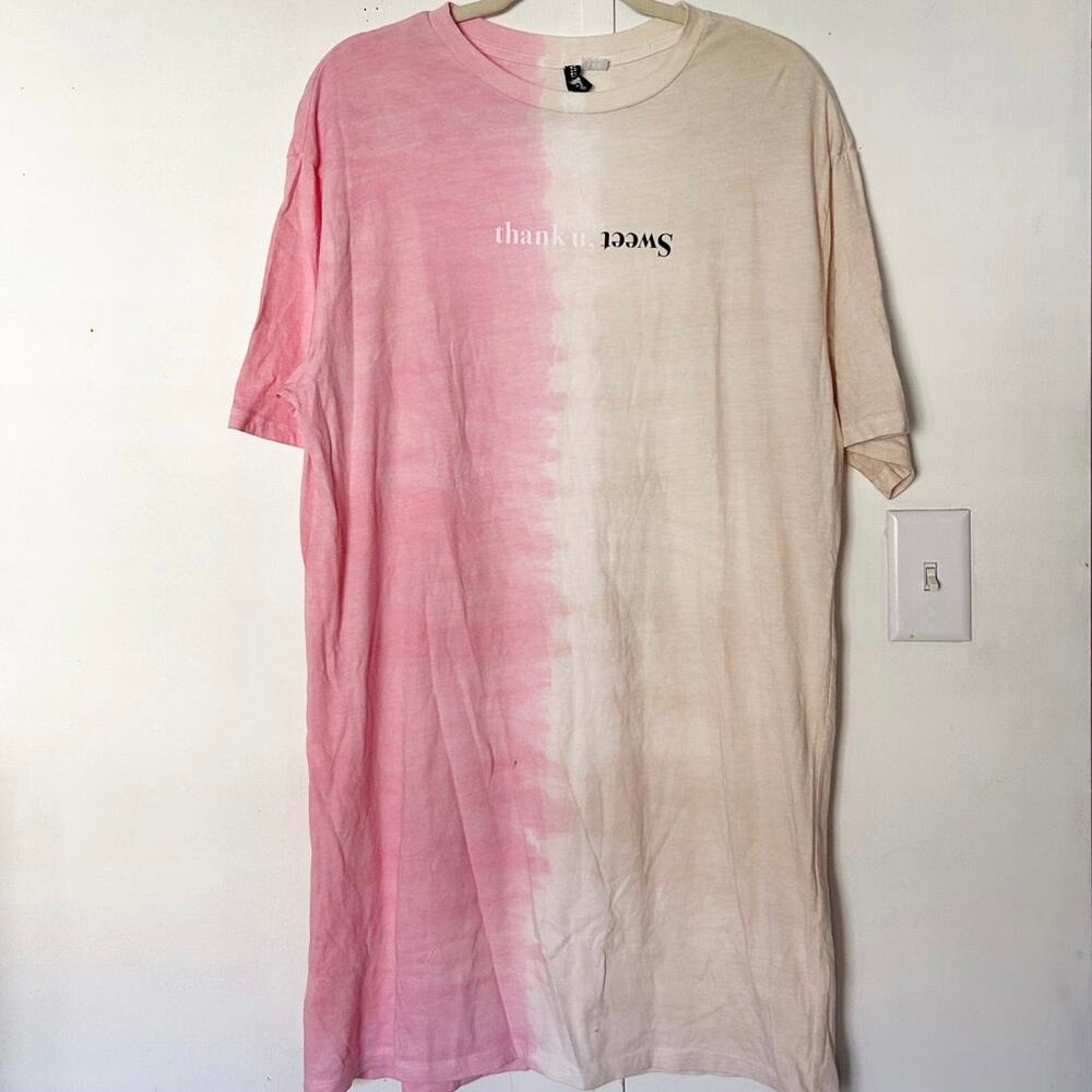 Pink and Beige Ariana Grande Tour Shirt Dress